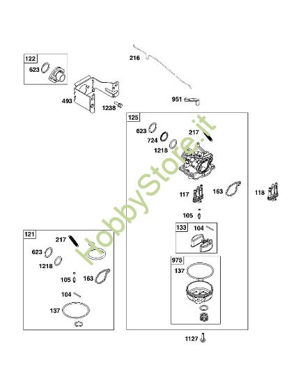 C - GRUPPO CARBURATORE B&S - 10 €¦ 103M02-0085-H1 brand Stihl